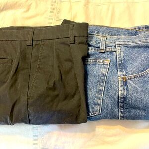 Men’s jeans and khaki two pair